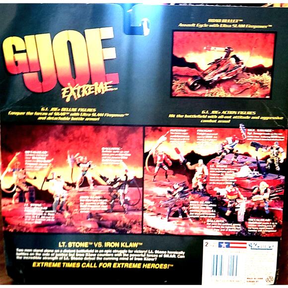 '95 GI Joe Extreme The Ultimate Battle of Good VS Evil Lt Stone vs Iron Klaw NIB - Picture 3 of 4
